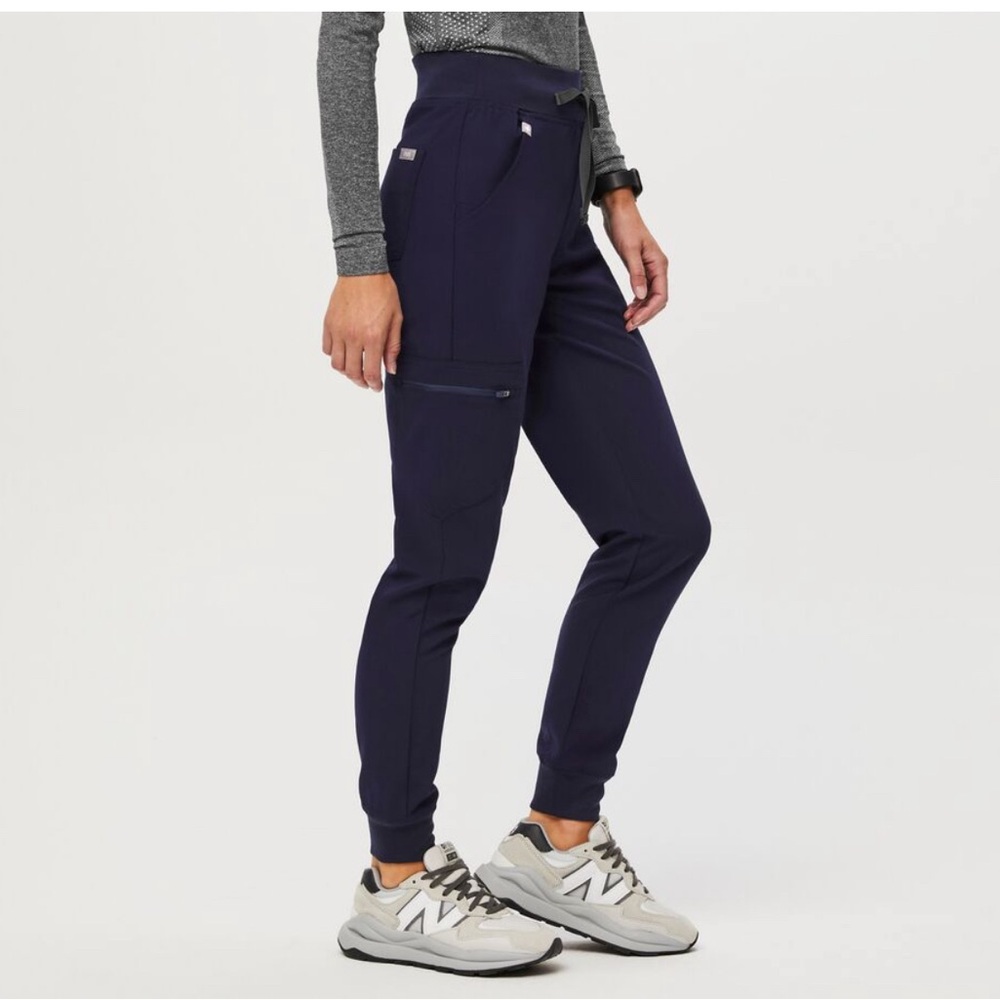 Figs High Waisted Zamora Scrubs - Navy Small Petite